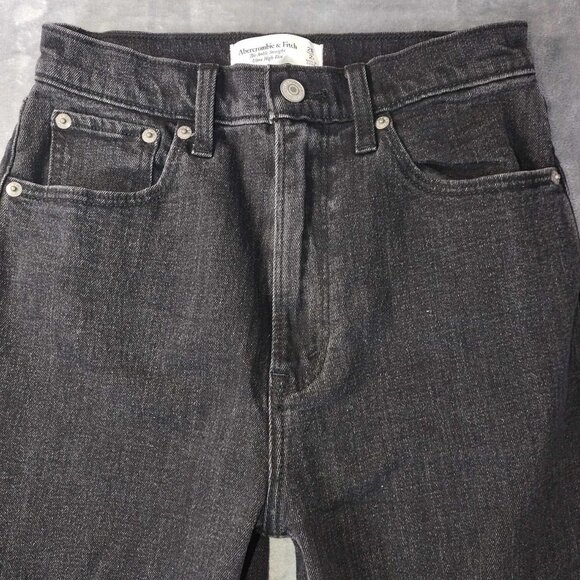 Abercrombie & fitch The Ankle Ultra High-Rise ripped knees 26/2 jeans Raw Hem - Picture 9 of 11